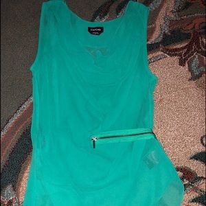 Sheer green blouse